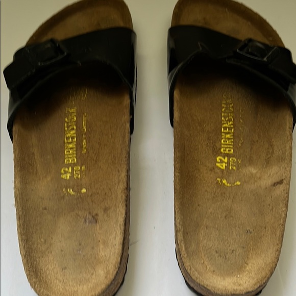 Birkenstock Black Sandals with Single Strap and Contoured Footbed - Picture 9 of 11